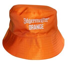 New Jager Jägermeister orange bucket hat promotional merchandise reversible